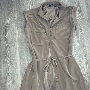 Mocha Express button down dress
